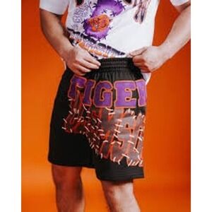 Travis Scott Cactus Jack Mitchell & Ness Clemson Tigers Mesh Shorts Brown XL